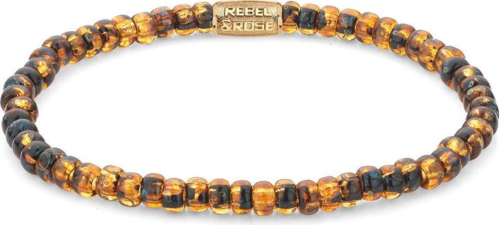 Image du produit Rebel Rose - Bracelet en or japonais tigré RR-40114-G - Dimension : 16.5 cm - S (16.50 cm, Verre, Acier inoxydable)