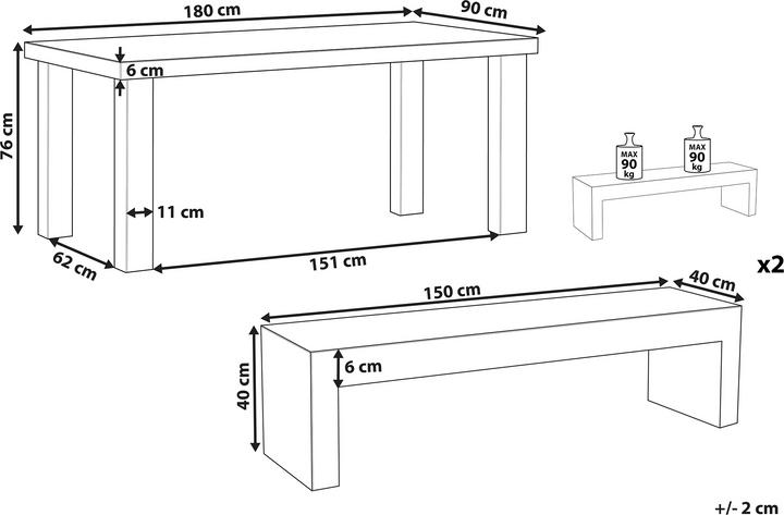 Produktbild Beliani Taranto (180 cm)