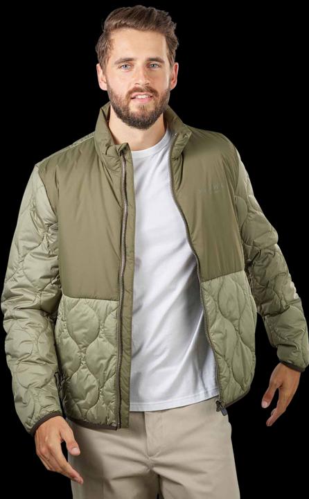 Marc O'Polo Onion Quilt Jacket Stand-Up Collar Asher Green