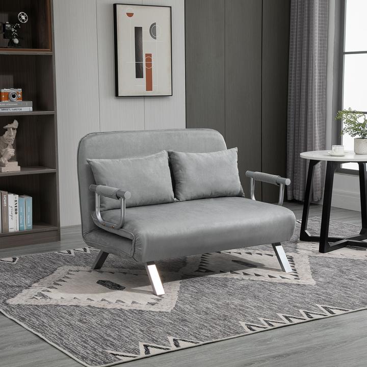 Produktbild Homcom Schlafsofa Rückenlehne mit 5 verstellbaren Komfortwinkeln, Einfache Montage (Bettsofa)