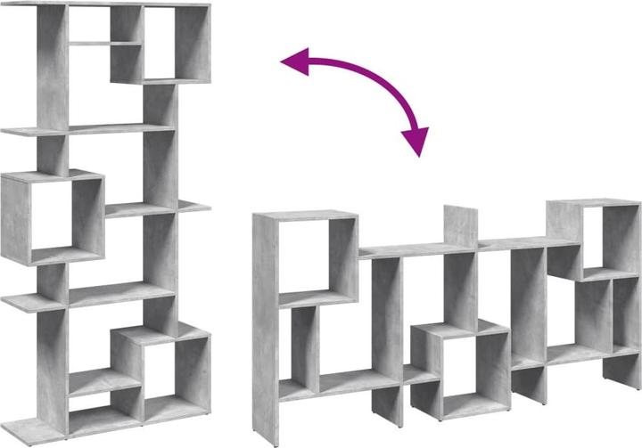 Actual product image VidaXL Bookcase Room divider Wall shelf Standing shelf Room divider Shelf Concrete grey (92 x 29 x 188 cm)