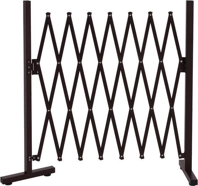 Immagine prodotto Mendler Griglia divisoria in alluminio HWC-K56, estensibile e girevole in acciaio 103x31-200x31cm, marrone