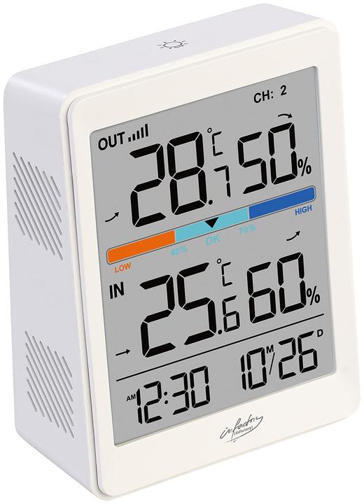 Produktbild Infactory Aussen- und Innen-Thermometer und Hygrometer mit Funk-Aussensensor, 60 m
