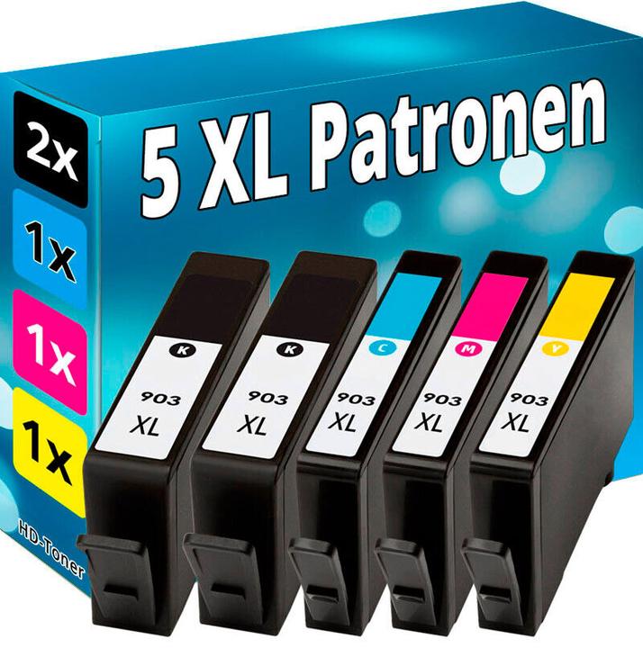 Image du produit Druckfuxx 5x TINTE PATRONEN 903-XL für HP OfficeJet 6950 6960 6962 6968 6970 697