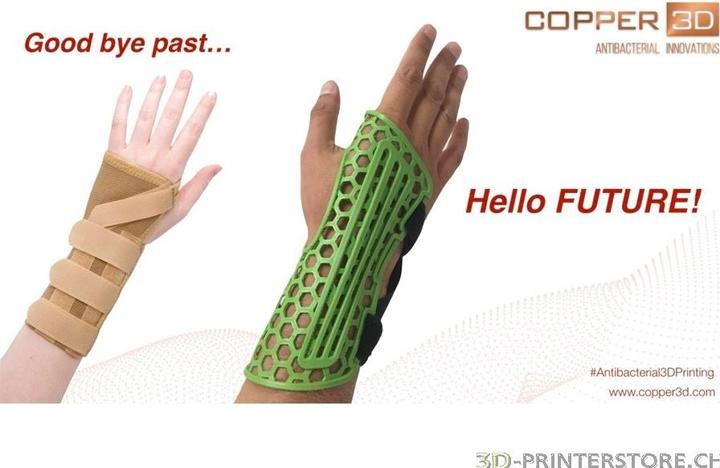 Image du produit Copper 3D COPPER3D Filament PLA PLACTIVE AN1 antibactérien rouge 0.75kg 1.75mm (PLA, 1.75 mm, 750 g, Rouge)