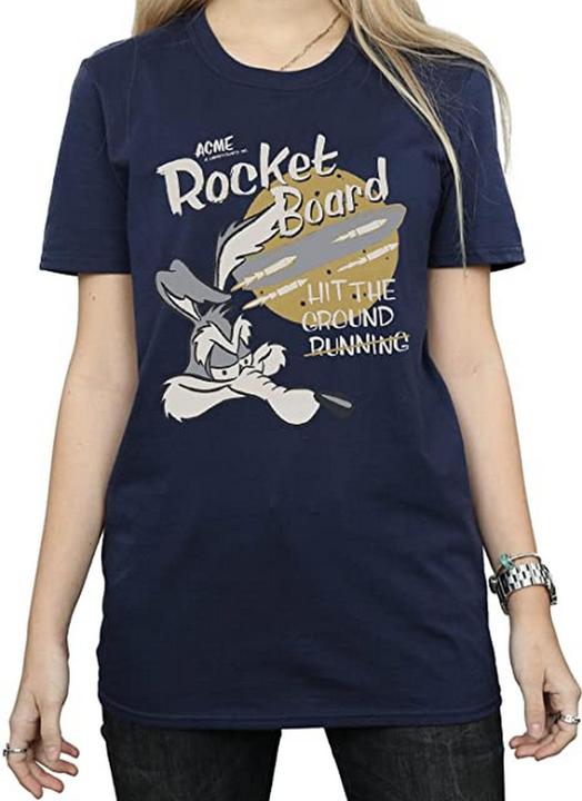 Immagine prodotto Looney Tunes Rocket Board Wile E Coyote - Maglietta boyfriend in cotone (XL)