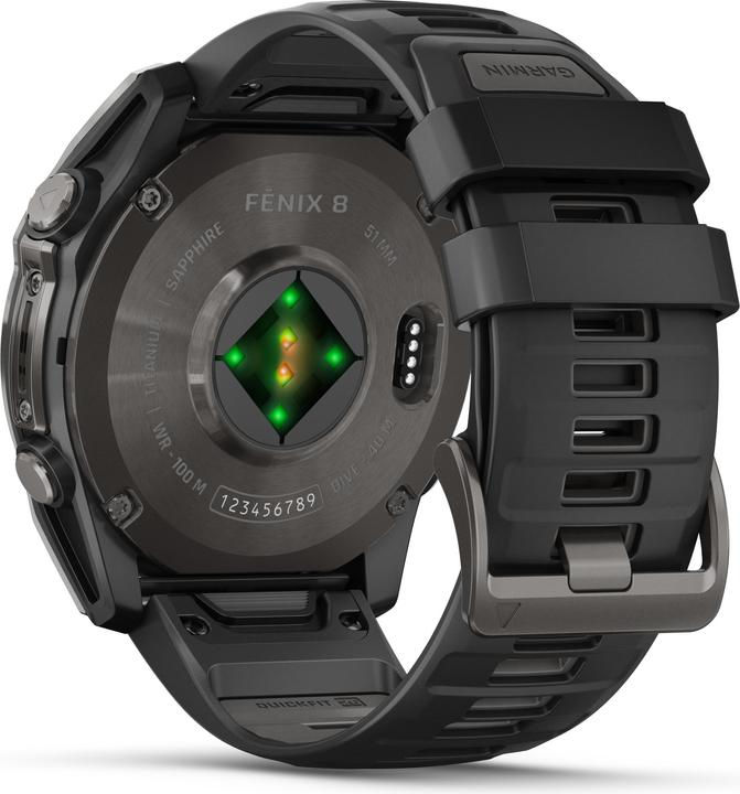 Actual product image Garmin Fenix 8 AMOLED Sapphire Titan (51 mm)