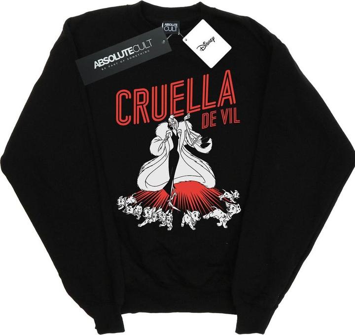 Actual product image Disney Womens/Ladies Cruella De Vil Dalmatians Sweatshirt (XL)