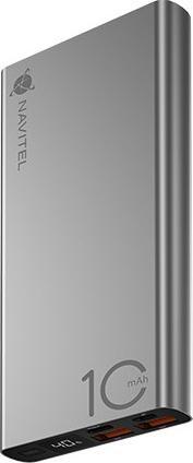 Actual product image Devia Powerbanka Navitel PWR10 AL stÅ™ÃbrnÃ¡ (10000 mAh, 22.50 W, 37 Wh)