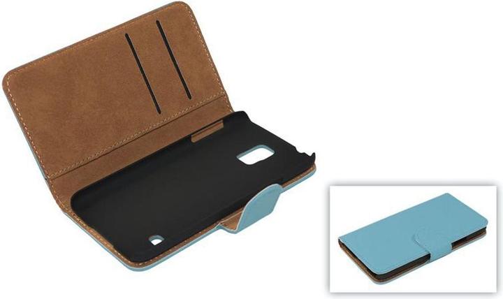 Produktbild König Design Schutzhülle Handytasche (Flip Quer) für Handy Samsung Galaxy S4 i9500 Hellblau (Samsung Galaxy S4)