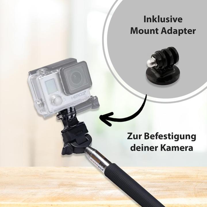 Produktbild Hermex Selfie Stick Monopod mit Mount Adapter Verlängerungsstab Griff