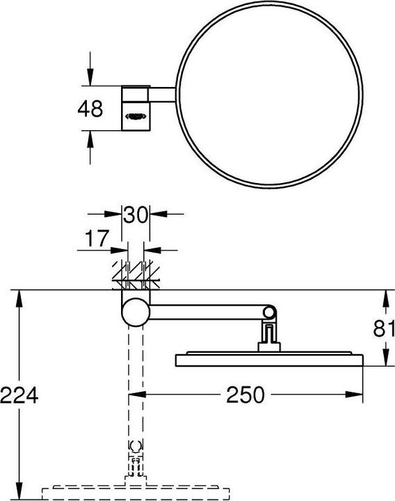 Immagine prodotto Grohe Specchio cosmetico Selection cool sunrise spazzolato 41077GN0