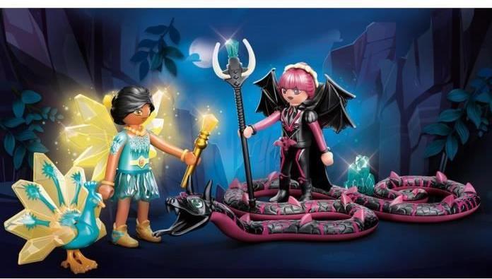 Actual product image Playmobil Crystal Fairy and Bat Fairy with soul animals (70803, Playmobil Ayuma)