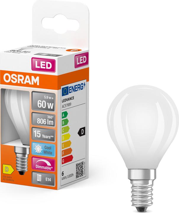 Produktbild Osram Led Retrofit Classic P (E14, 6.50 W, 806 lm, 1 x, D)