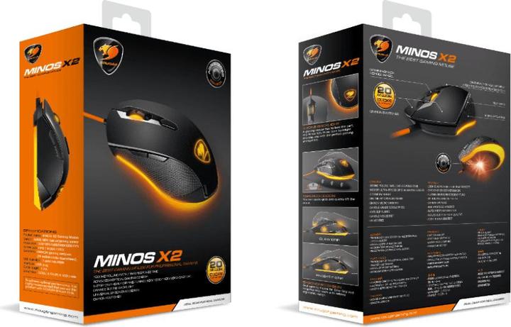 Immagine prodotto Cougar Minos X2 Mouse USB tipo A ottico 3000 DPI (Cablato)