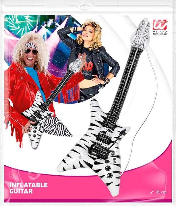 Produktbild Widmann Aufblasbare Gitarre Zebramuster