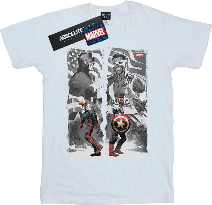 Immagine prodotto Falcon And Captain America Split Maglietta Uomo (L)