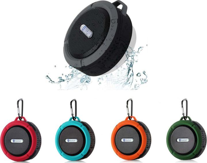 Actual product image JTI Wireless, waterproof speaker with suction cup - Red