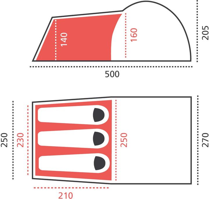 Actual product image Grand Canyon Atlanta 3 (Dome tent, 12.10 kg, 3 persons)