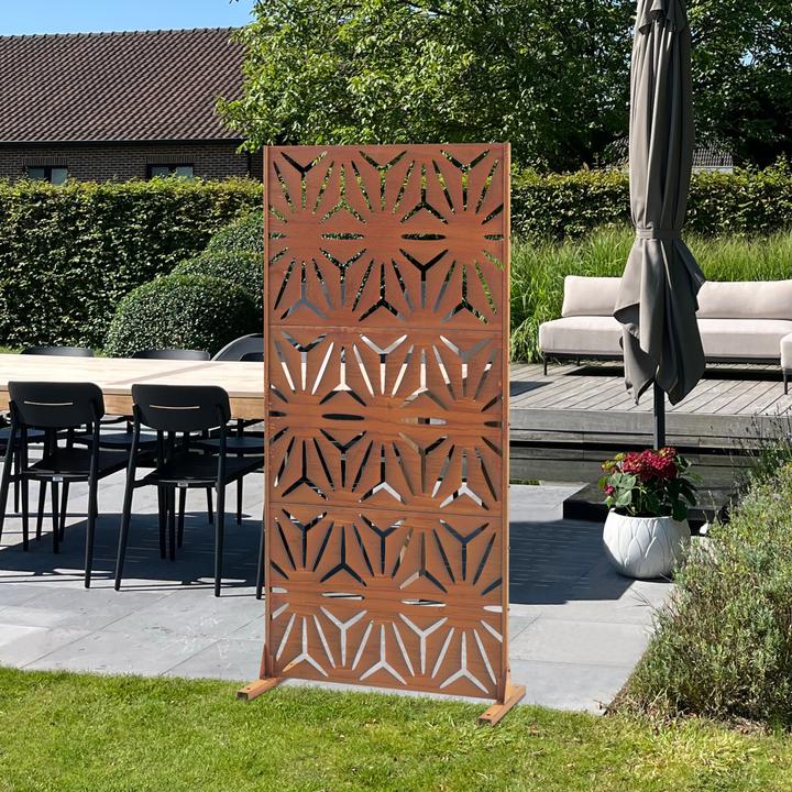 Casa.Pro Trennwand Kilsturd Cortenstahl 180x90 cm Edelrost (180 x 90 x 40 cm)
