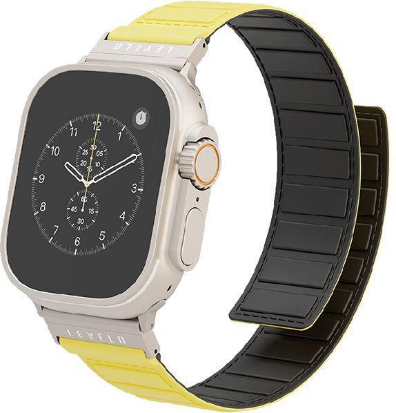 Image du produit Levelo Bande magnétique rotative Vogue pour Apple Watch 45/44/42MM (44 mm, 45 mm, 42 mm, Silicone)