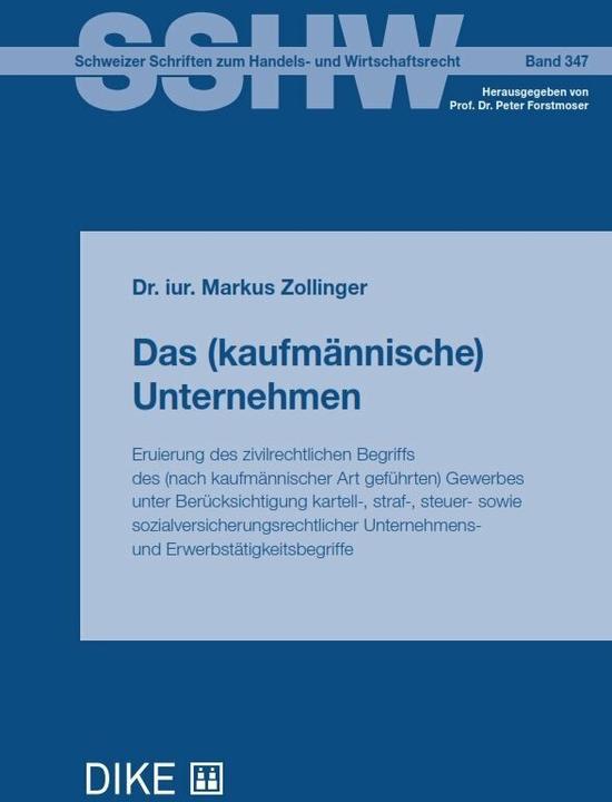 Actual product image DiKE Das (kaufmännische) Unternehmen (German, Markus Zollinger, 2019)