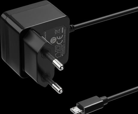 Actual product image Deltaco USB wall charger Micro USB cable, 1 m, 2.4 A, 12 W, black (12 W)