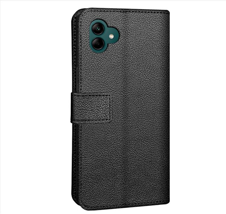 Actual product image Cazy Book Case Compatible with Samsung Galaxy A04 - Foldable Leatherette Cover - (Samsung Galaxy A04)