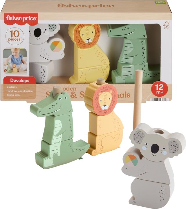 Produktbild Fisher-Price Stapel-Tierwelt aus Holz