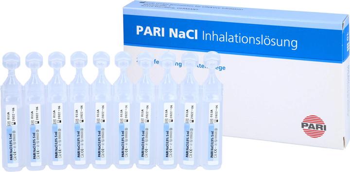 Produktbild PARI NaCl Inhalationslösung zur Befeuchtung der Atemwege, 10 St. Ampullen