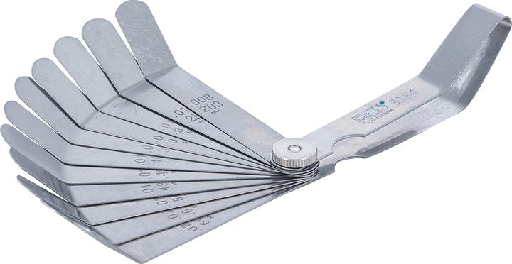 Productafbeelding BGS Präzisions-Fühlerlehren, gebogen | 12 Blatt (10 cm)