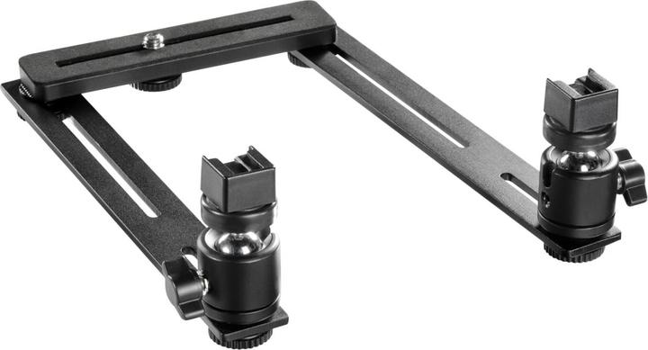Produktbild Walimex Makro Blitzschiene Basic m. Y-Kabel Olymp. (Blitzhalterung)