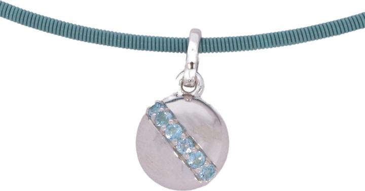 Produktbild Xen Omegareif mit Anhänger silber Swiss Blue Topase (45, 925 Silber)