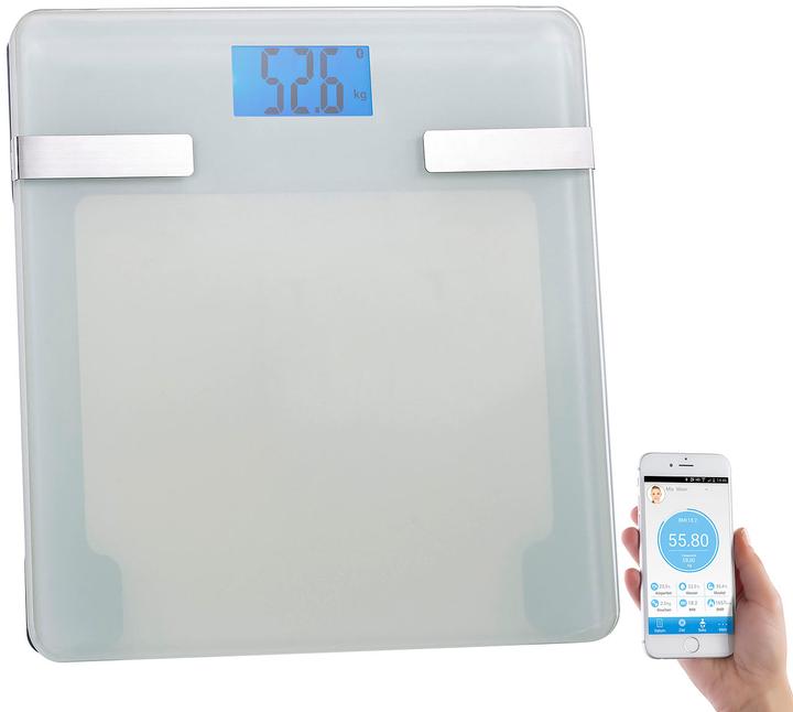 Newgen medicals 6in1-Körperanalysewaage mit Bluetooth 4.0, App für Android & iOS (180 kg)