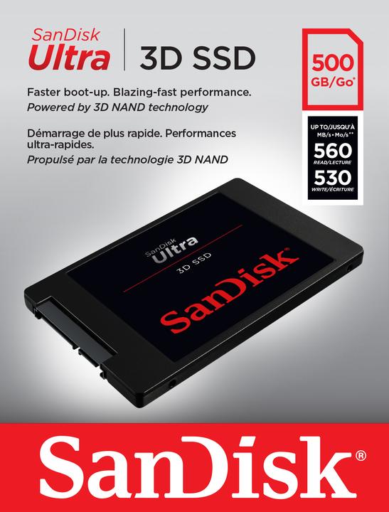 Immagine prodotto SanDisk Ultra 3D (500 GB, 2.5")