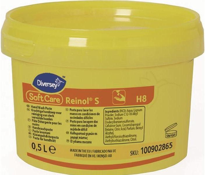 Reinol Diversey 100902865 Soft Care S, Handwaschpaste mit natürlichem Reibemittel, 0,5 L (500 ml)
