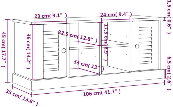 Actual product image VidaXL Kamden (106 x 35 x 40 cm)