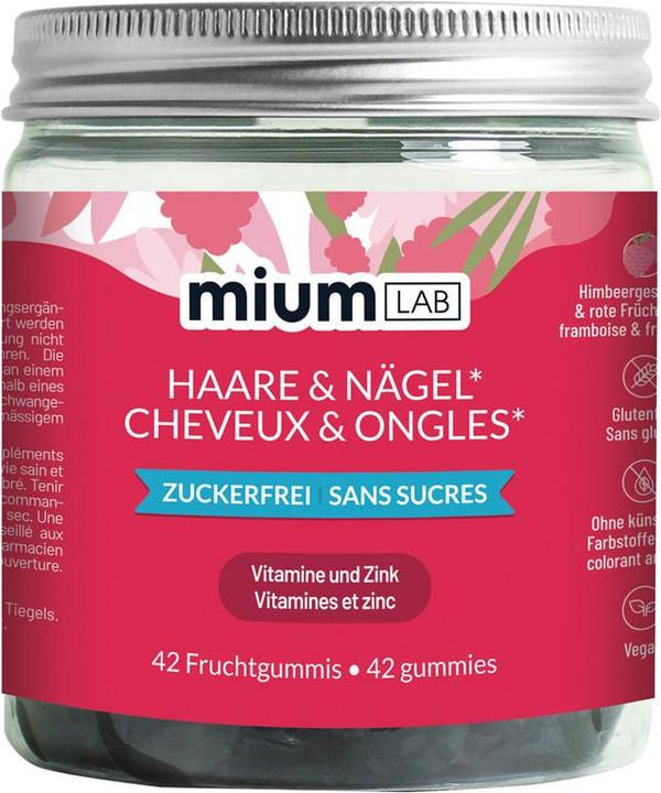 Produktbild Mium Lab Vitamingummis Haare & Nägel (42 Stück, Gummies, 140 g)