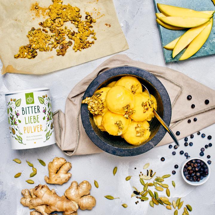 Actual product image Bitterliebe Powder from selected natural herbs 100 g (1 Piece, Powder, 100 g)