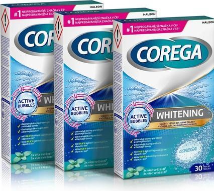 Produktbild Corega Whitening 30 Dental Cleaning Tablets (Tablette)