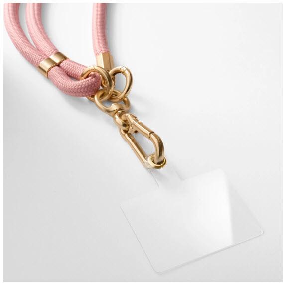 Produktbild Hama Handyband zum Umhängen, universal, verstellbar, Karabiner, 2 m, Nude/Gold