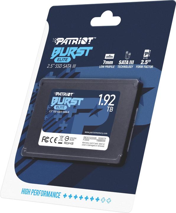 Produktbild Patriot Burst Elite - Solid-State-Disk - 1.92 TB - intern - 2.5" (6.4 cm) (1920 GB, 2.5")