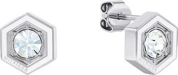 Tommy Hilfiger - Fashion steel earrings with crystal Geometric 2780859