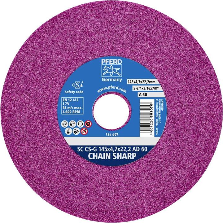 Actual product image Pferd Chain sharpening disc SC CS-G 145x4,7x22,2 AD 60J7V (60)