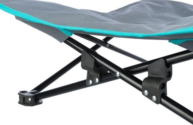Actual product image Trixie Camping Bed, up to 35 kg, 88 x 32 cm, Dark Grey/Petrol (Dog)