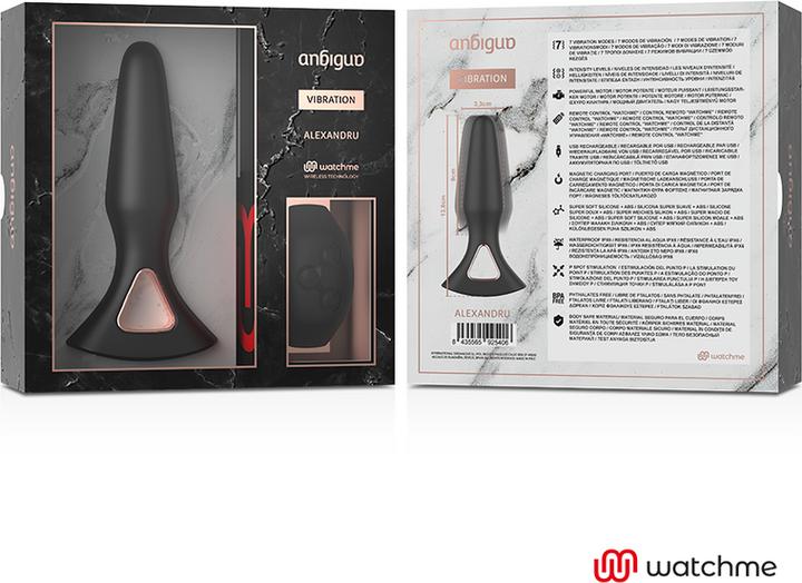 Actual product image Anbiguo Anal vibrator "Alexandru" with remote control
