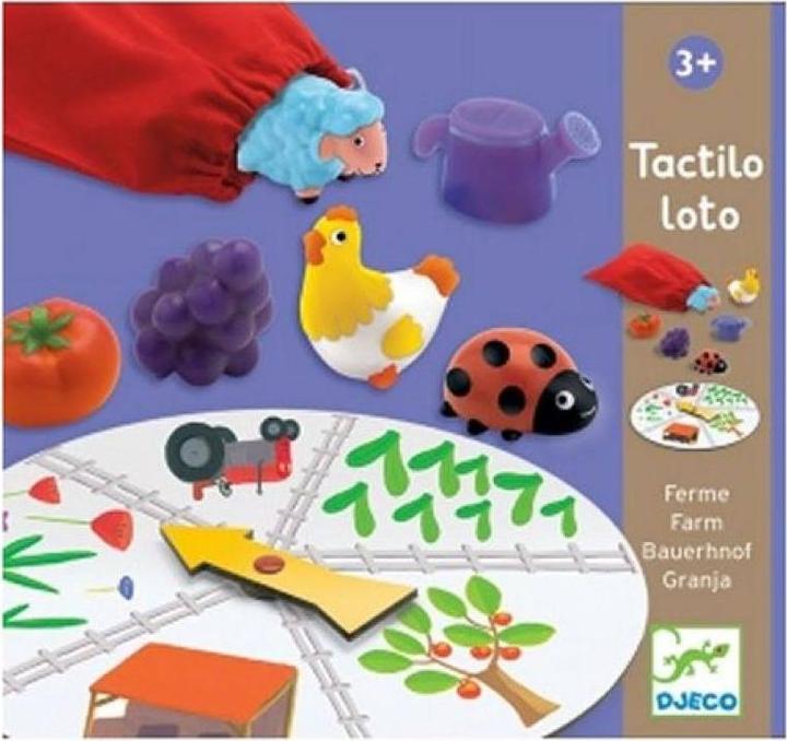 Actual product image Djeco Tactilo Lotto Farm (German, French, Italian, English)
