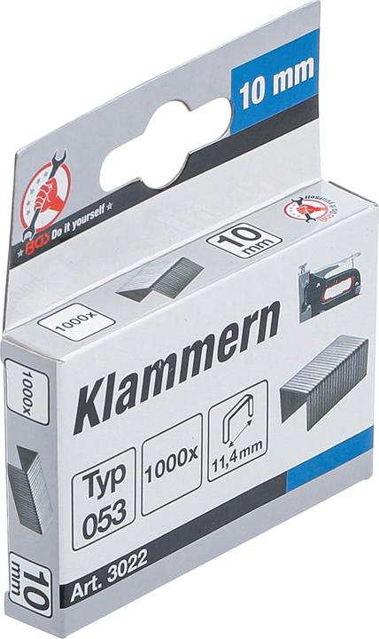 Image du produit BGS Agrafes type 53 10 x 11,4 mm 1000 pièces