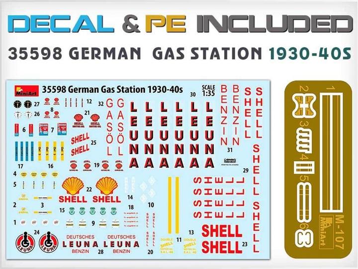 Actual product image Mini art German Gas Station 1930-40s