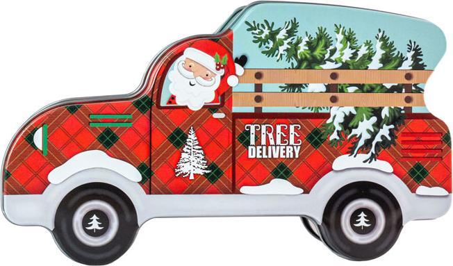 Produktbild miniSchoggi Guetzlidose Santa Car Tree Delivery, 190 x 63 x 110 mm